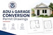 adu permit drawings, garage conversion plans,city permit