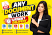 do bank statement work on urgent basis