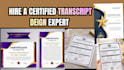 design transcript, high school transcript  ged and award certificate templates