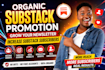 do organic substack promotion, newsletter growth and increase subscribers