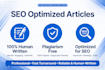 write SEO optimized blog content articles writing