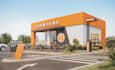 develop drive thru restaurant site plan with car parking layout, car wash render