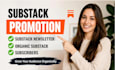 do substack promotion for your articles, novel, comic or newsletter