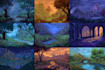 draw a natural landscape and background illustration