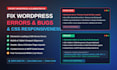 fix wordpress elementor errors bugs and css responsiveness issues