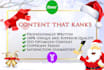 be the Article Writer or Blog Content Writer