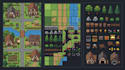 2d top down tileset and tilemap game environment isometric, top down game assets