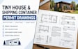 design modular container homes and tiny house architectural plans set