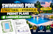 create swimming pool structural hydraulic permit plans landscape architect fl tn