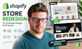 shopify store, redesign, fix outdated design UX issues
