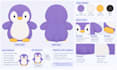 design plush reference sheet for stuffed animal, toy design and custom plushie