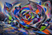 create surreal, psychedelic, abstract art