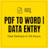 do fast PDF to word data entry typing work in 24 hours
