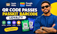 design google wallet and apple wallet qr code passes passkit barcode loyalty