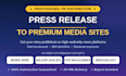 write and distribute press release to premium sites