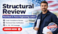 provide pool deck structural letter and fence engineering review
