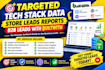 provide targeted tech stack data, store leads reports, b2b leads with builtwith