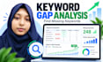 do keyword gap analysis and find competitors research