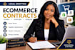 draft ecommerce contracts, terms and supplier agreements as an attorney