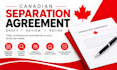 draft a canadian separation agreement