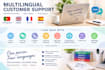 provide multilingual customer support in english french portuguese spanish