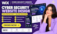 design  wix cyber security website data protection tech solution website