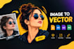 vectorize your image or logo into a clean vector