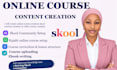 create online course creation skool content creation ai video course creation