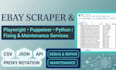 do ebay scraping, be ebay scraper with playwright, puppeteer