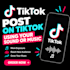 make 10b post on tiktok using your sound or music