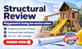 provide playground anchor details and swing set structural letter
