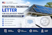 do stamped US structural engineering letter for solar roof permit load analysis