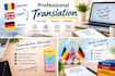 translate romanian,english and german