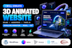 3d animated website 3d spline wordpress scrolling animation webgl threejs r3f