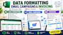 do data entry, invoicing and mailmerge on excel and sheets