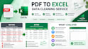 convert PDF to excel and clean data