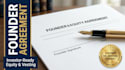 draft a professional US startup founder agreement with equity and vesting