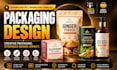 create brand focused product packaging box, label and pouch