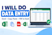 do fast and accurate data entry in excel