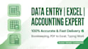 do accounting, excel, data entry
