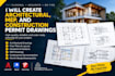 create architectural, mep, and construction permit drawings