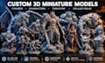 create custom 3d miniature models figures tabletop  characters and printable stl