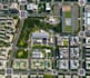 render 3d site plan, masterplan development, aerial view urban landscape, cgi