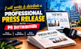 write and distribute a professional press release with PR distribution