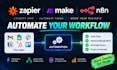 build zapier make and n8n automation workflows