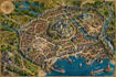 create a detailed fantasy city kingdom or medieval map