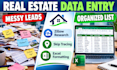 do real estate data entry, property research, and skip tracing