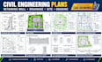 design civil engineering retaining wall, drainage plan, site plan, grading plan