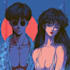 draw a retro 80s 90s anime illustration