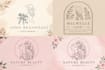 design creative elegant feminine line art boho logo